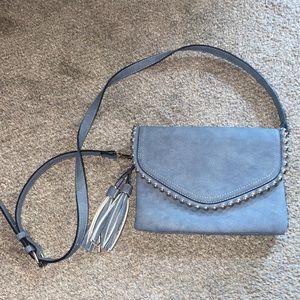 Blue crossbody purse